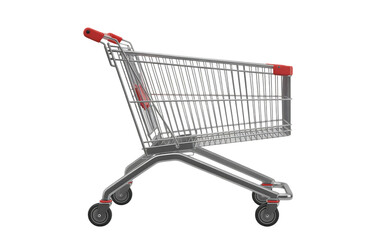 shopping cart isolated on white