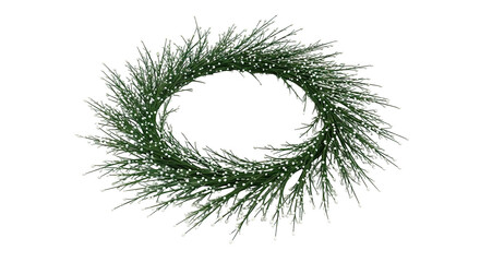 Green Wreath with Small White Berries