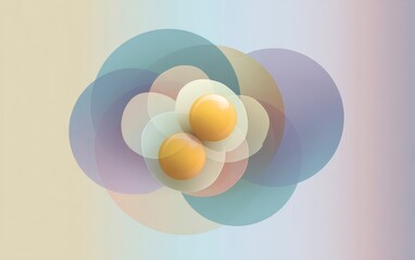 Abstract Design with Colorful Overlapping Circles