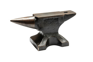 Metal anvil industrial tool isolated on a transparent background