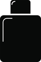 Liquid Soap Bottle Icon &ndash; Minimal Black Vector Dispenser