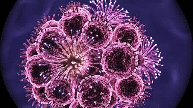 Microscopic view of cellular structures