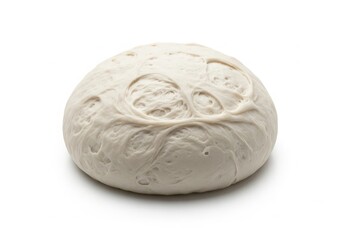 Obraz premium Fresh white mozzarella cheese ball isolated on white background minimalistic food photography