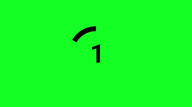 5 Second Circular Countdown  Animation on Green Screen