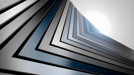 Obraz premium Geometric pathway toward light – Great for leadership and vision.