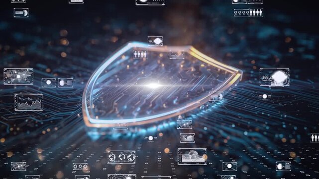 Symbolic Visual of Cybersecurity and Digital Protection