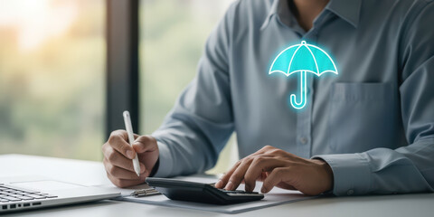 Insurance financial planning protection security safety policy coverage finance digital family financial planning with digital solution for protection and security plus safety of finance policy