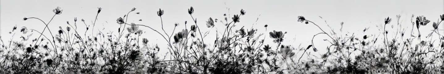 meadow grass prints on a white sheet of paper.