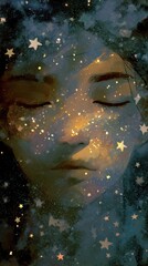 Fototapeta premium Dreaming under a starry night sky