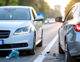 Obraz premium Minor Car Accident Documentation for Insurance Claim - crash