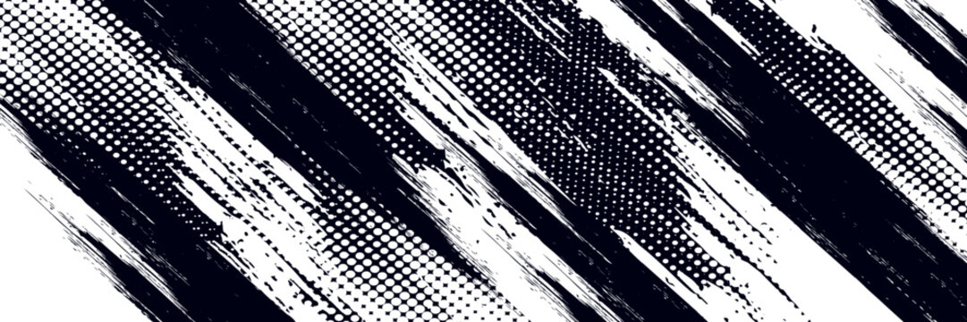 Abstract vector tornado monochrome halftone background. Scratched dots texture element.vector illustration