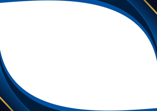 luxury blue navy and golden line coner border certificate frame design