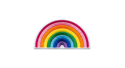 Obraz premium Vibrant rainbow arch isolated on white background illustration