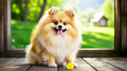 pomeranian dog portrait