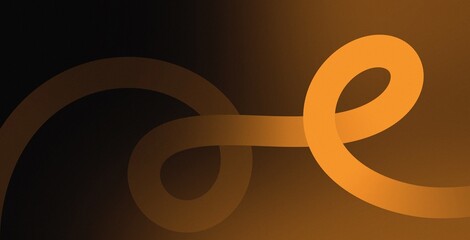 Orange black retro moody grainy noise holographic path wave abstract banner background