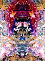 Abstract art background . Hand painting artwork on canvas .