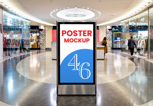 Citylight in City Mall Mockup