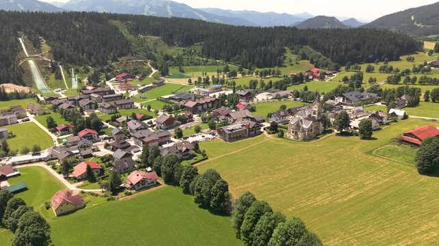 Ramsau Dachstein Area as a true hiking village from top and is the home location for the Bergretter