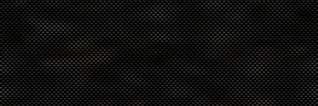 Carbon fiber seamless bg with mesh pattern. Abstract wear resistant fabric texture. Car or sport durable hard material. Composite nylon or polyester grill. Vector illustration