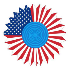 American flag and japanese flag combined in a unique design isolated on transparent background