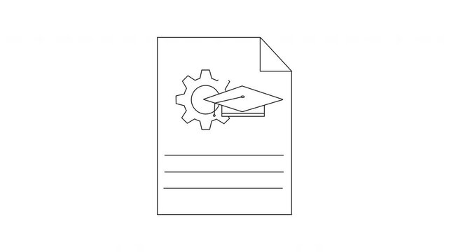 Educational Document Animation - Learning, Knowledge, and Academic Success.