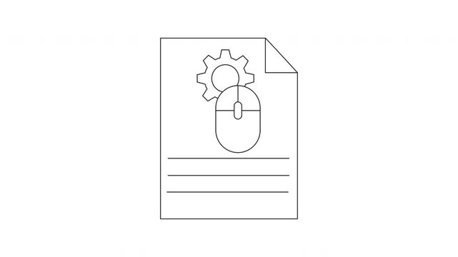 Mouse Settings Configuration File Icon Animation Concept.