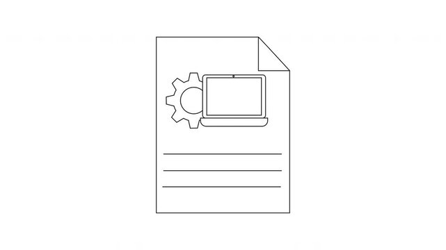 Technical Documentation Icon Animation for Software Development Projects.
