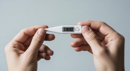 Digital Thermometer Showing High Fever