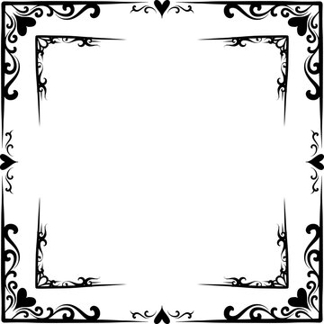 Ornament frame decoration. Suitable for valentines day  love greatting card vintage design element