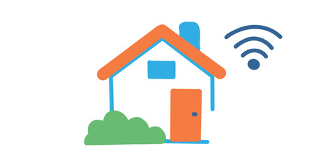 smart home automation concept illustration