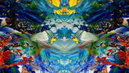 Abstract art background . Hand painting artwork on canvas .