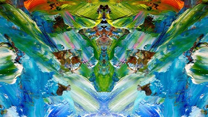 Abstract art background . Hand painting artwork on canvas .