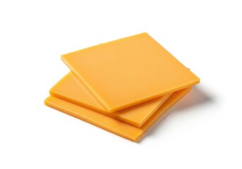 Stack of yellow sticky notes on white background minimalist office concept
