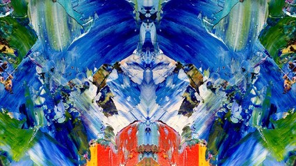 Abstract art background . Hand painting artwork on canvas .