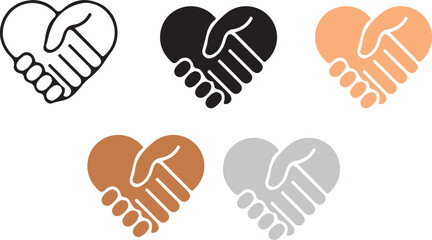Fototapeta premium hand shake icon set Business Partnership Agreement Teamwork Vector