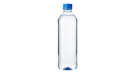 Clear plastic water bottle isolated PNG, refreshing drink container on transparent background for hydration and healthy lifestyle © Aliona