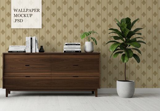 Wallpaper design mockup