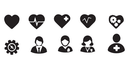 Medical and healthcare icons set vector illustration. Hospital and medical care icon .vector Medical and healthcare icon
