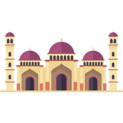 Mosque Icon Flat Vector Islamic Place of Worship Ramadan Kareem Symbol