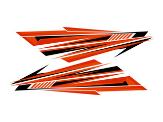 Racing Car Side Decal Sticker Design Element Vector © Febrian