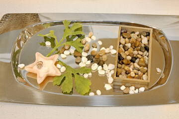 Stones Star at Silver Tray Summer Theme Home Decoration