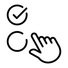 Choosing and selecting icon. Choice, decision symbol. Selection and cursor sign