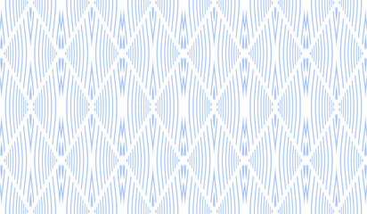 Abstract Seamless Geometric Light Blue Diamonds Pattern. Lines Texture. 