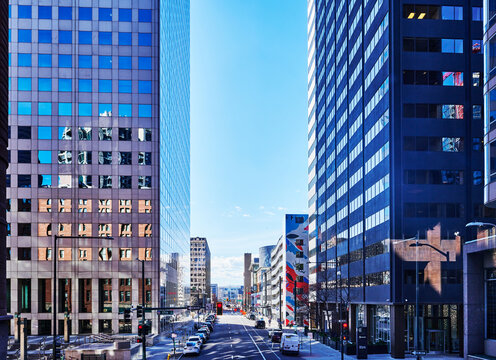 17th Street in downtown Denver, Colorado, looking towards the south