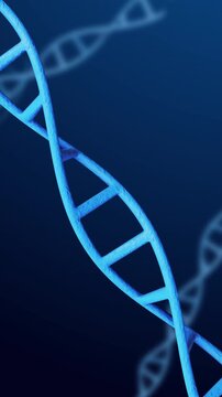 DNA Strand Animation Spinning on science background. Full Hd. 4K