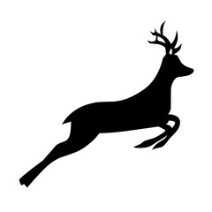 Naklejka premium Deer vector silhouette