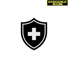 Obraz premium Shield with medical cross icon