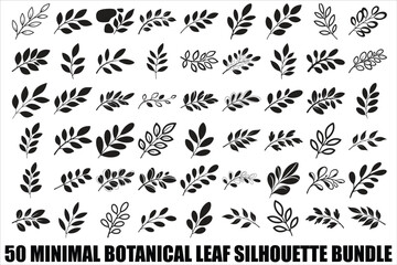Botanical Leaf Silhouette Bundle