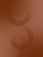 Retro brown swirly path poster background abstract illustration design