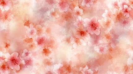 Fototapeta premium Pink and Orange Flower Cute Illustration Background